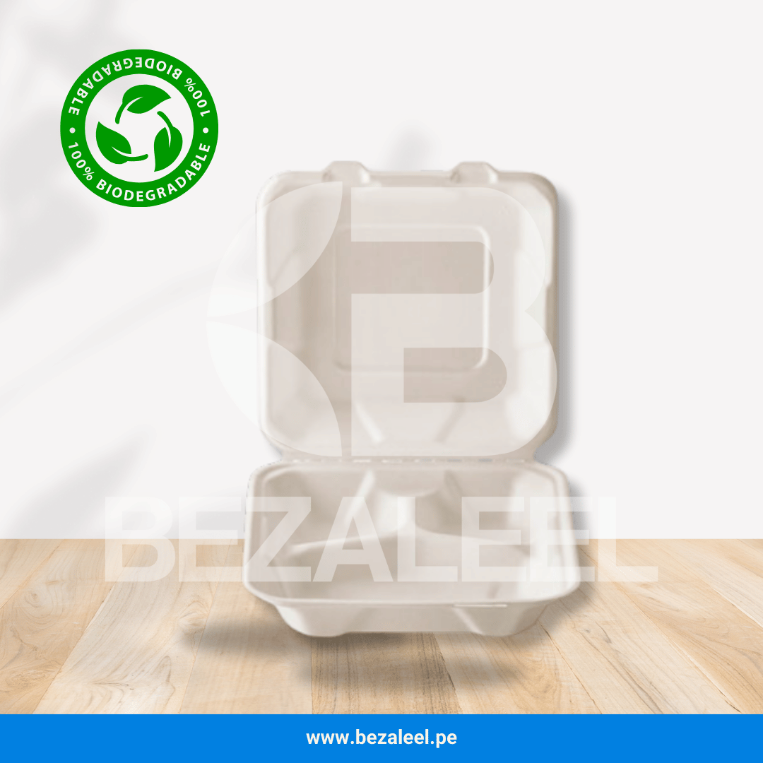 Portacomidas 1250 ml 3D - BAGAZO DE CAÑA - Imagen 2